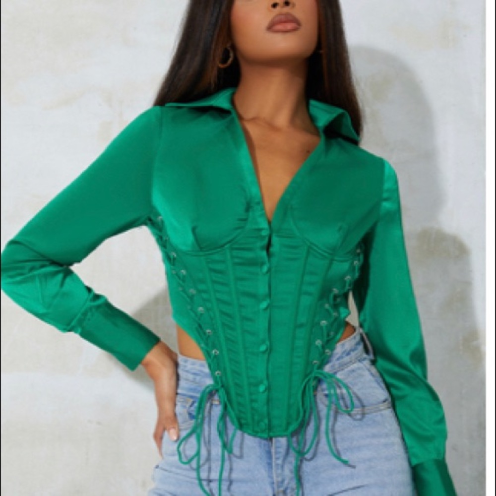 PrettyLittleThing Satin Shirt